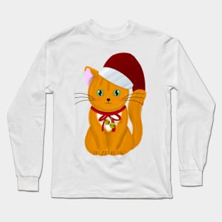 Christmas Kitten Long Sleeve T-Shirt